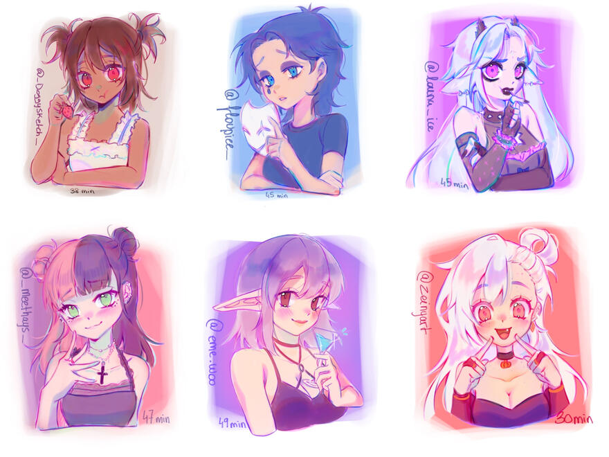 Pastel Bust up